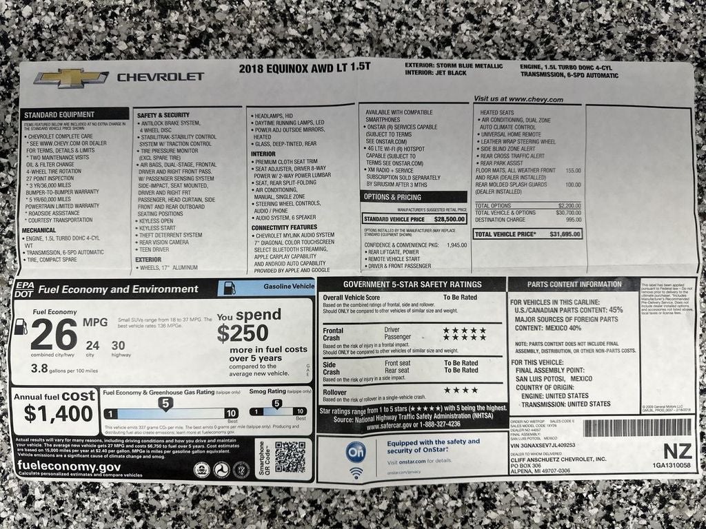 2018 Chevrolet Equinox LT