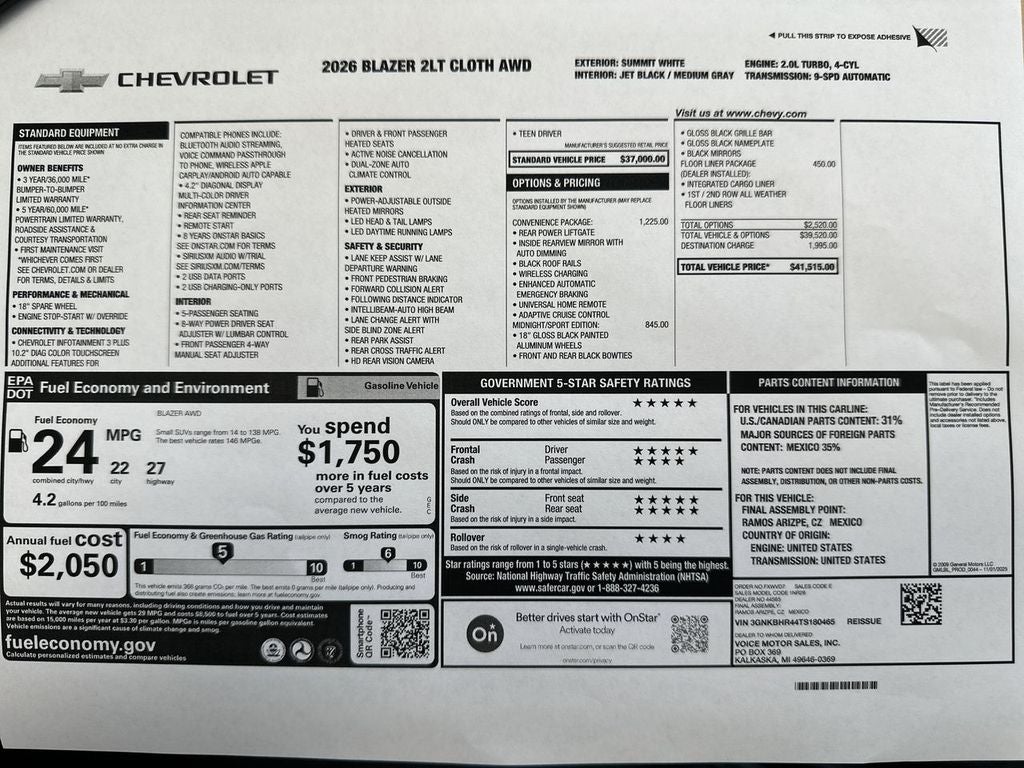 2026 Chevrolet Blazer 2LT