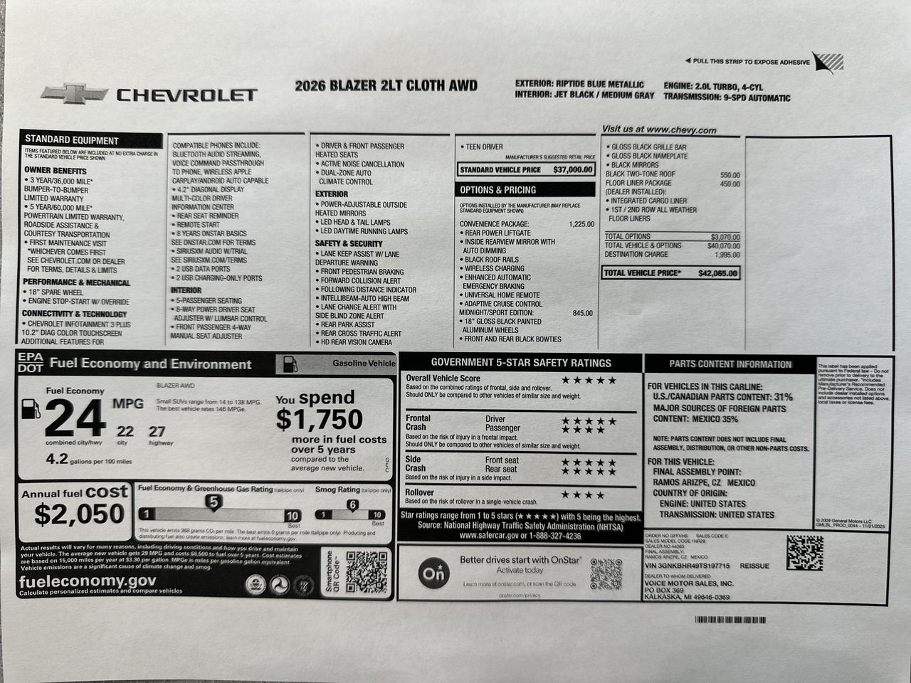 2026 Chevrolet Blazer 2LT