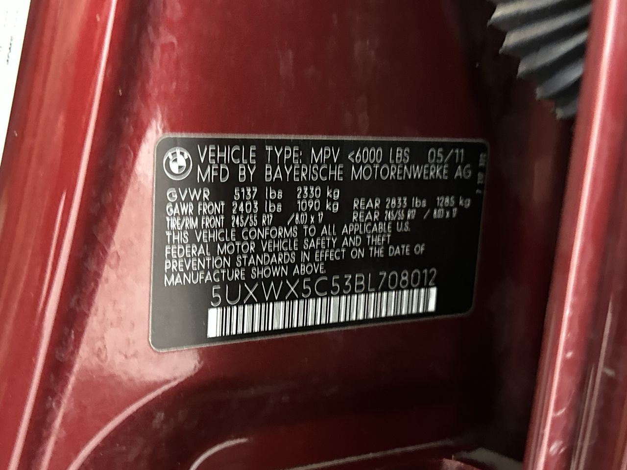 2011 BMW X3 28i