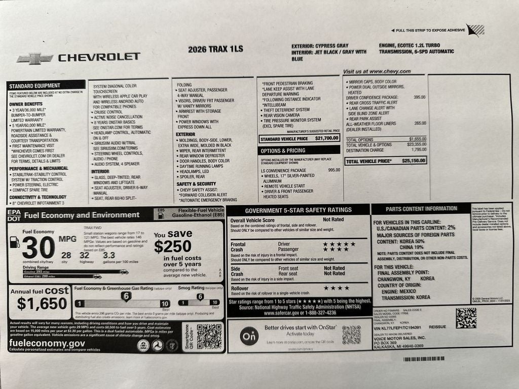 2026 Chevrolet Trax LS