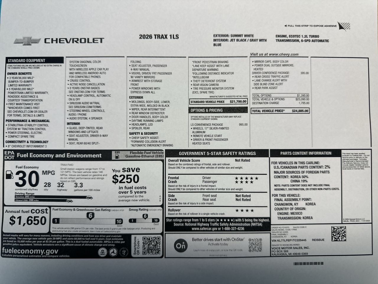 2026 Chevrolet Trax LS