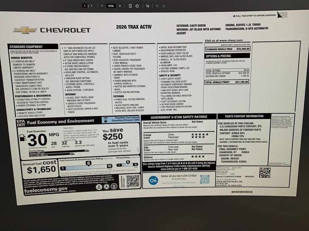 2026 Chevrolet Trax ACTIV