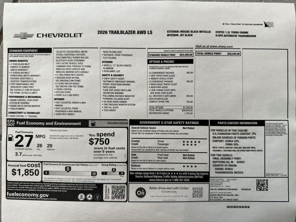 2026 Chevrolet Trailblazer LS