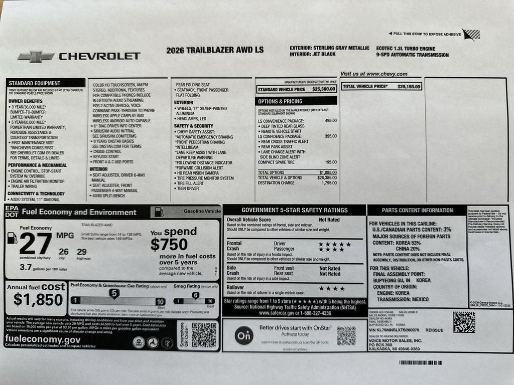 2026 Chevrolet Trailblazer LS