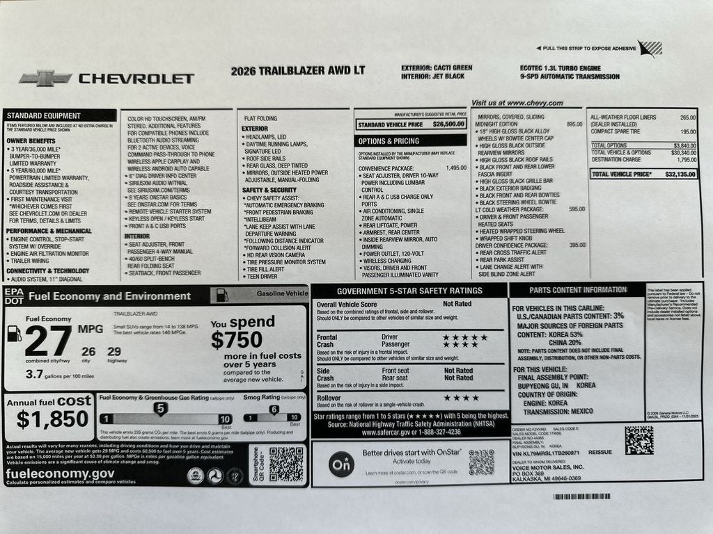 2026 Chevrolet Trailblazer LT