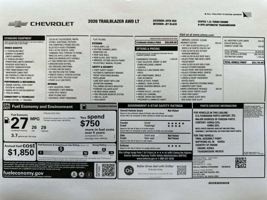 2026 Chevrolet Trailblazer LT