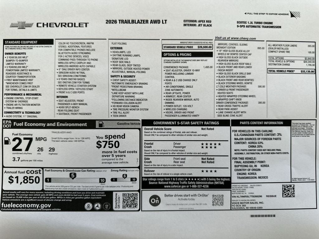 2026 Chevrolet Trailblazer LT