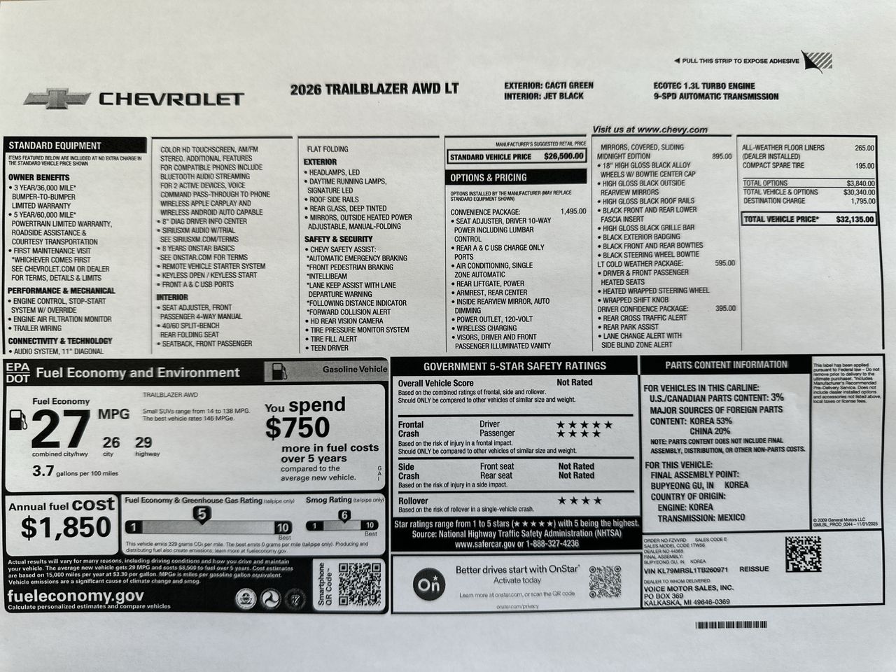 2026 Chevrolet Trailblazer LT
