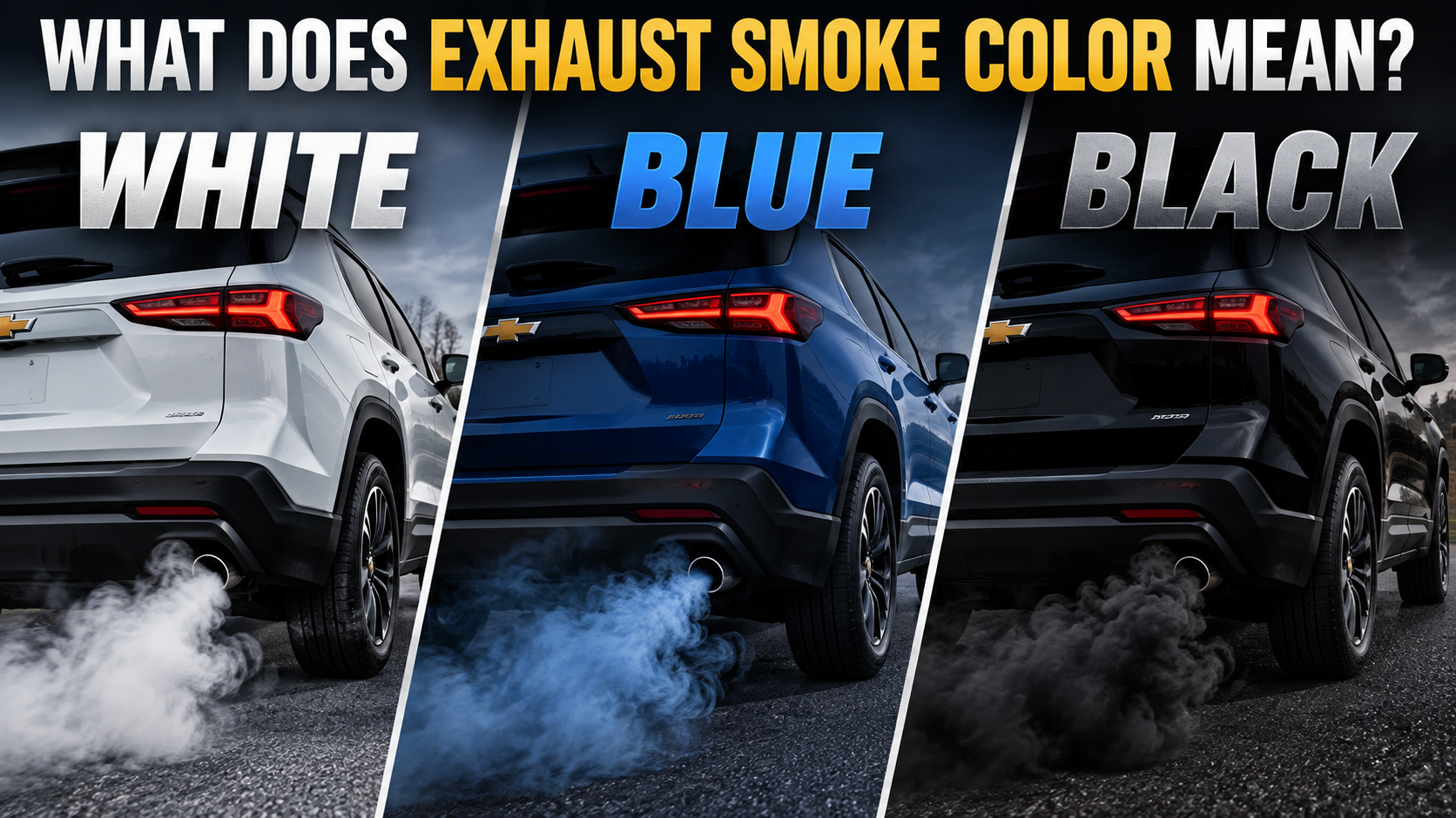 Different colored exhaust